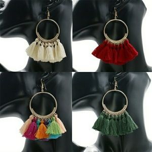 MULTICOLOR tassel earrings